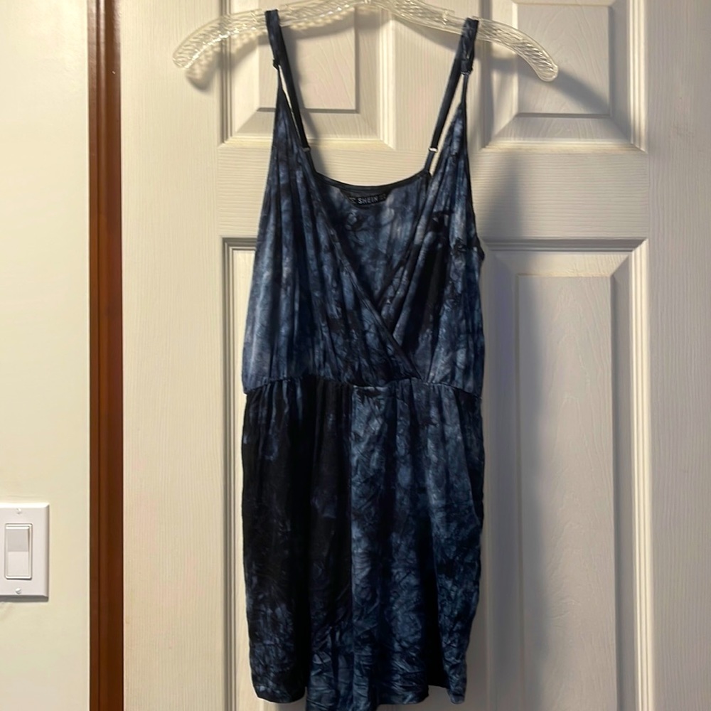 Shein grey and black tie dye romper. Size medium.